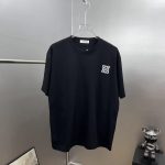 Anagram logo embroidered short-sleeved T-shirt, unisex, loose and casual, simple and versatile - Image 2