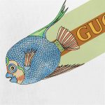 Tropical fish printed cotton round neck short-sleeved T-shirt, unisex - Image 3