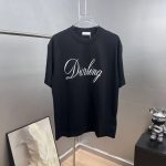 Embroidered short-sleeved T-shirt, unisex, loose and casual, featuring French elegance - Image 3
