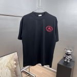 Knight emblem embroidered short-sleeved T-shirt, unisex, loose and casual, British style, versatile - Image 2
