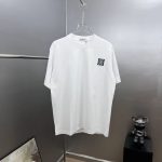 Anagram logo embroidered short-sleeved T-shirt, unisex, loose and casual, simple and versatile