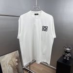 4G logo embroidered short-sleeved T-shirt, unisex, loose and casual, simple and versatile