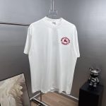 Knight emblem embroidered short-sleeved T-shirt, unisex, loose and casual, British style, versatile